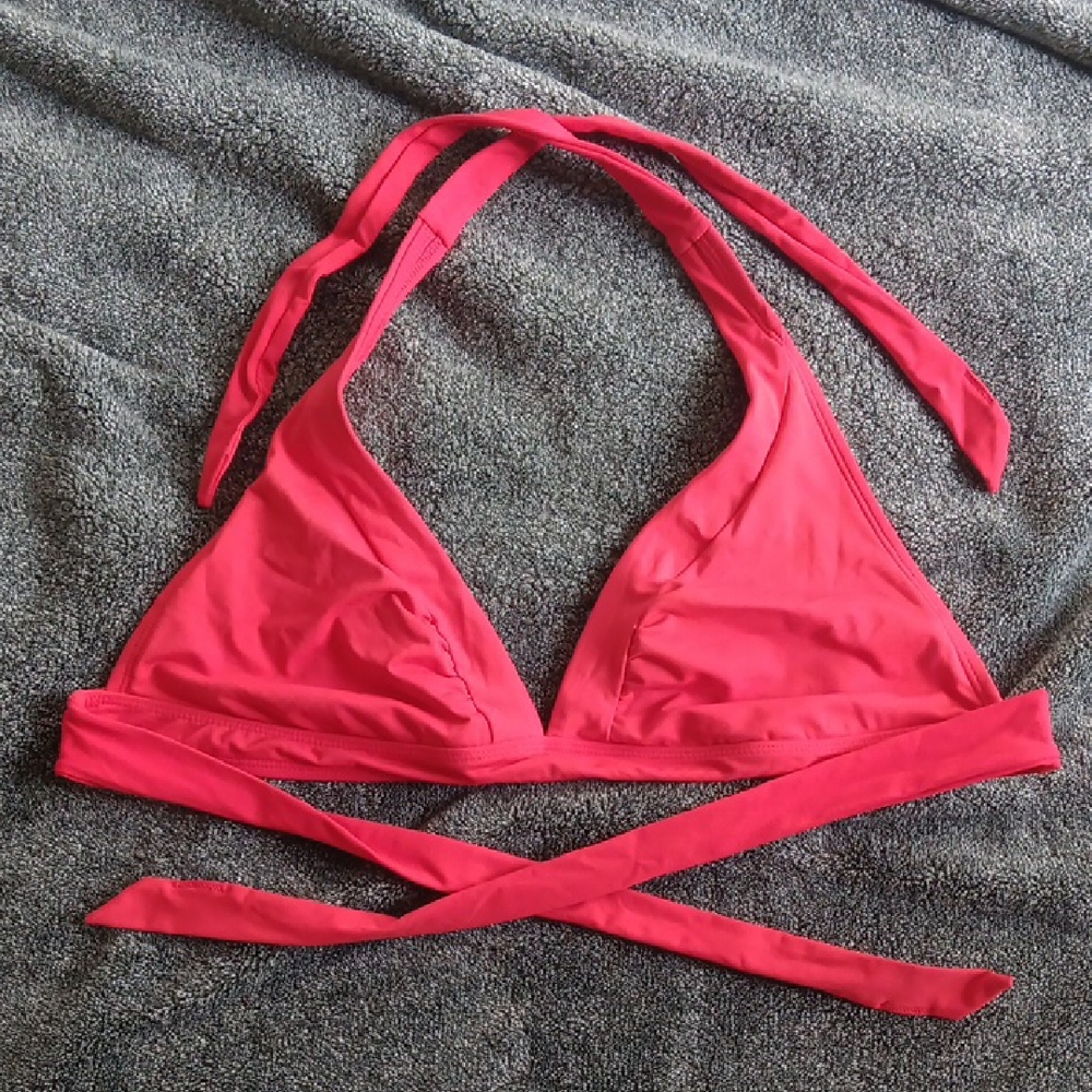 Athleta Red Triangle Bikini Top